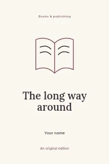 The Long Way Around book cover template · Illustrated folio