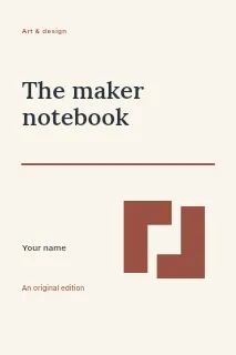 The Maker Notebook book cover template · Typography & ornament