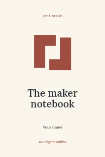 The Maker Notebook book cover template · Illustrated folio