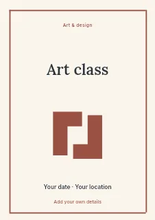 Autumn Art Class flyer template · Framed editorial