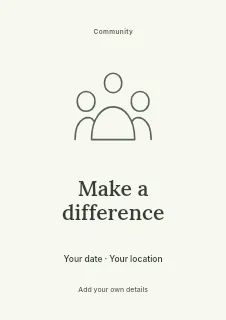 Make a difference flyer template · Illustrated folio