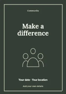 Make a difference flyer template · Framed editorial