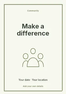 Make a difference flyer template · Framed editorial