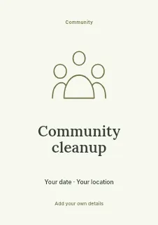 Spring Community Cleanup flyer template · Illustrated folio