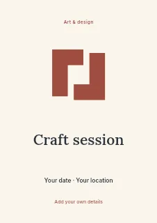 Spring Craft Session flyer template · Illustrated folio