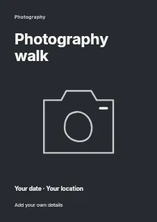 Spring Photography Walk flyer template · Fine-line cover