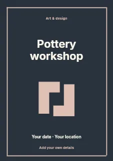 Spring Pottery Workshop flyer template · Framed editorial