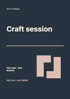 Summer Craft Session flyer template · Typography & ornament