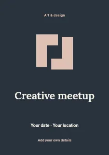 Summer Creative Meetup flyer template · Illustrated folio