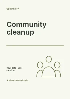Weekend Community Cleanup flyer template · Typography & ornament