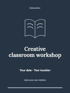 Creative classroom workshop greeting card template · Botanical invitation