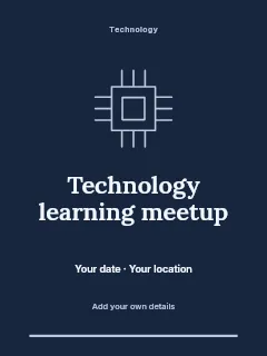 Technology learning meetup greeting card template · Botanical invitation