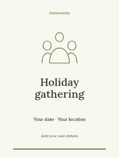 Autumn Holiday Gathering invitation template · Botanical invitation