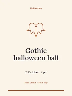 Gothic Halloween ball · Botanical invitation