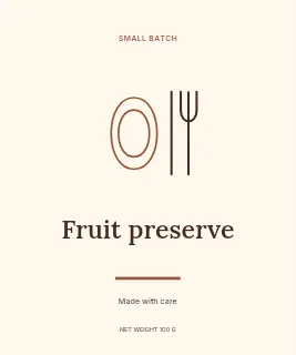 Fruit Preserve label template · Artisan label