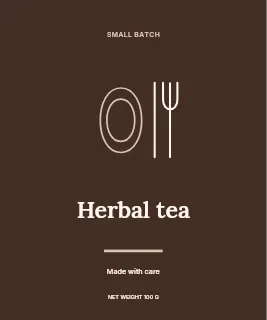 Herbal Tea label template · Artisan label