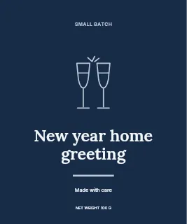 New Year home greeting label template · Artisan label
