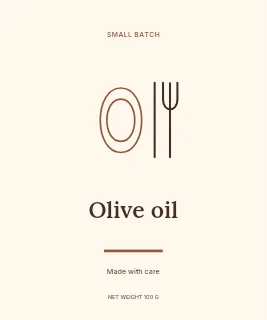 Olive Oil label template · Artisan label