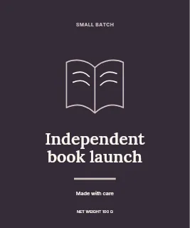 Independent book launch label template · Artisan label