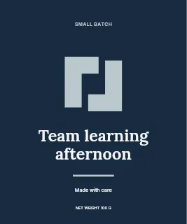 Team learning afternoon label template · Artisan label