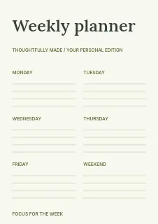 Local fundraiser evening planner template · Structured planners