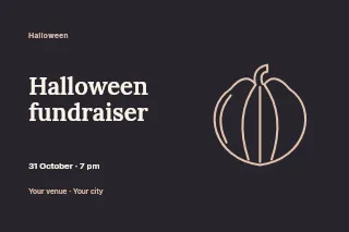 Halloween fundraiser postcard template · Horizontal photo dialogue