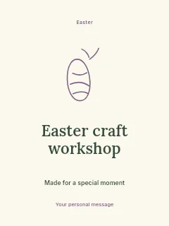 Easter craft workshop poster template · Illustrated folio