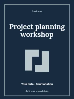 Project planning workshop poster template · Framed editorial