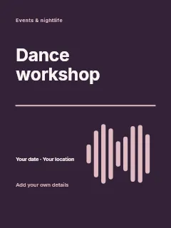 Spring Dance Workshop poster template · Typography & ornament