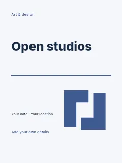Spring Open Studios poster template · Typography & ornament