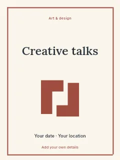 Summer Creative Talks poster template · Framed editorial