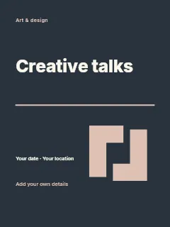 Summer Creative Talks poster template · Typography & ornament