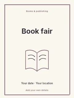 Winter Book Fair poster template · Framed editorial