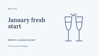 January fresh start presentation cover template · Horizontal photo dialogue