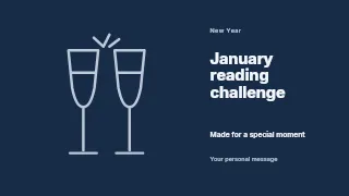 January reading challenge presentation cover template · Horizontal photo dialogue