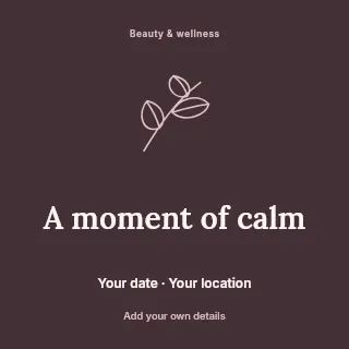 A Moment of Calm social media post template · Illustrated folio