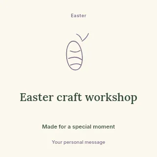 Easter craft workshop social media post template · Illustrated folio