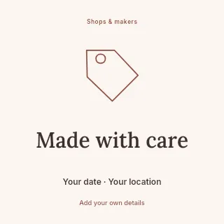 Made with Care social media post template · Illustrated folio