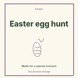 Easter egg hunt social media post template · Framed editorial
