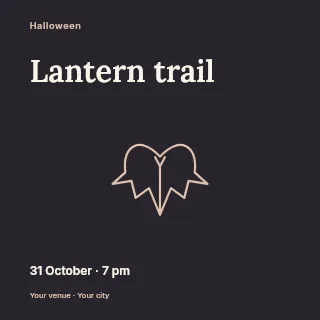 Lantern trail social media post template · Fine-line cover