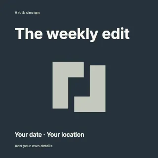 The Weekly Edit social media post template · Fine-line cover