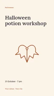 Halloween potion workshop instagram story template · Fine-line cover