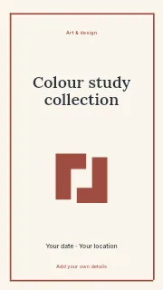 Colour study collection instagram story template · Framed editorial