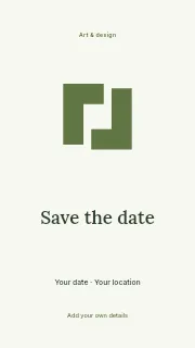 Save the Date instagram story template · Illustrated folio