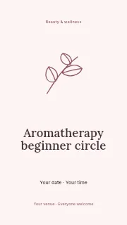 Aromatherapy beginner circle instagram story template · Illustrated folio