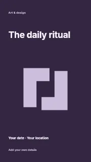 The Daily Ritual instagram story template · Fine-line cover