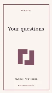 Your Questions instagram story template · Framed editorial
