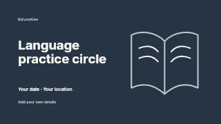 Language practice circle youtube thumbnail template · Horizontal photo dialogue