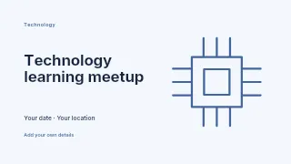 Technology learning meetup youtube thumbnail template · Horizontal photo dialogue