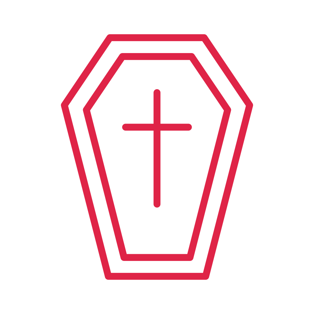 Gothic coffin.